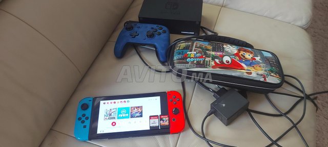 Nintendo switch avec manette et jeux avec compte