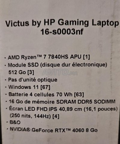 PC portable gamer VICTUS by HP 16,1 pouces