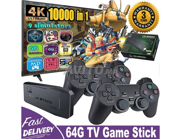 Original Game Stick Lite 4k 4 K 10000 Video Games Gamestick Handheld Retro  Consoles Box 10mil Retrogaming In Portuguese For Kids