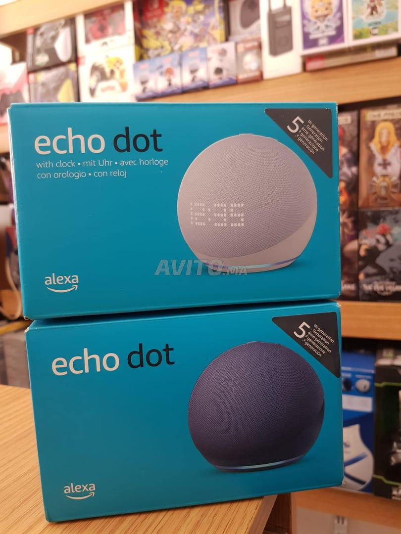 Echo Dot (5e Gen) Enceinte Connectée Avec Horloge - Prix pas cher