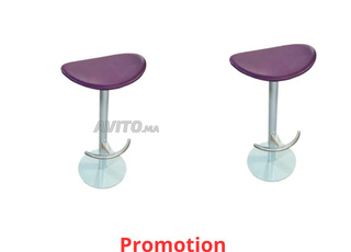 lot deux TABOURETS DE BAR COMA SIMILI CUIR