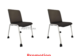 Lot deux Chaises visiteur Haworth avec roulette