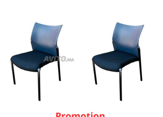 Lot de deux chaises visiteur Senator empilables noires