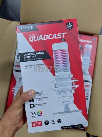 Hyperx QuadCAST S Blanc - Microphone