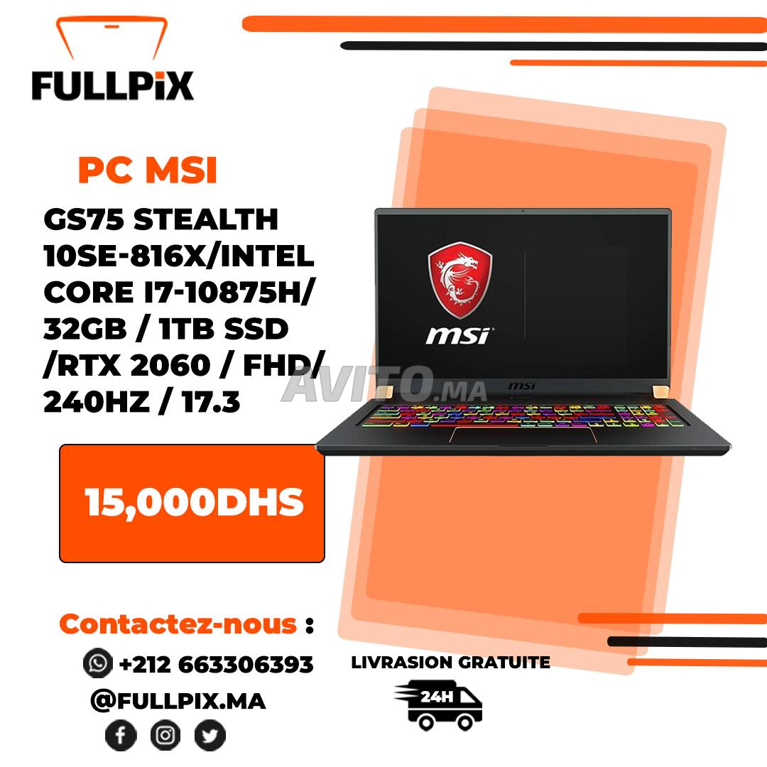 Pc Portable Gamer MSI GE66 THIN 10SE – NVIDIA GeForce RTX 2060 - PC GAMER  MAROC