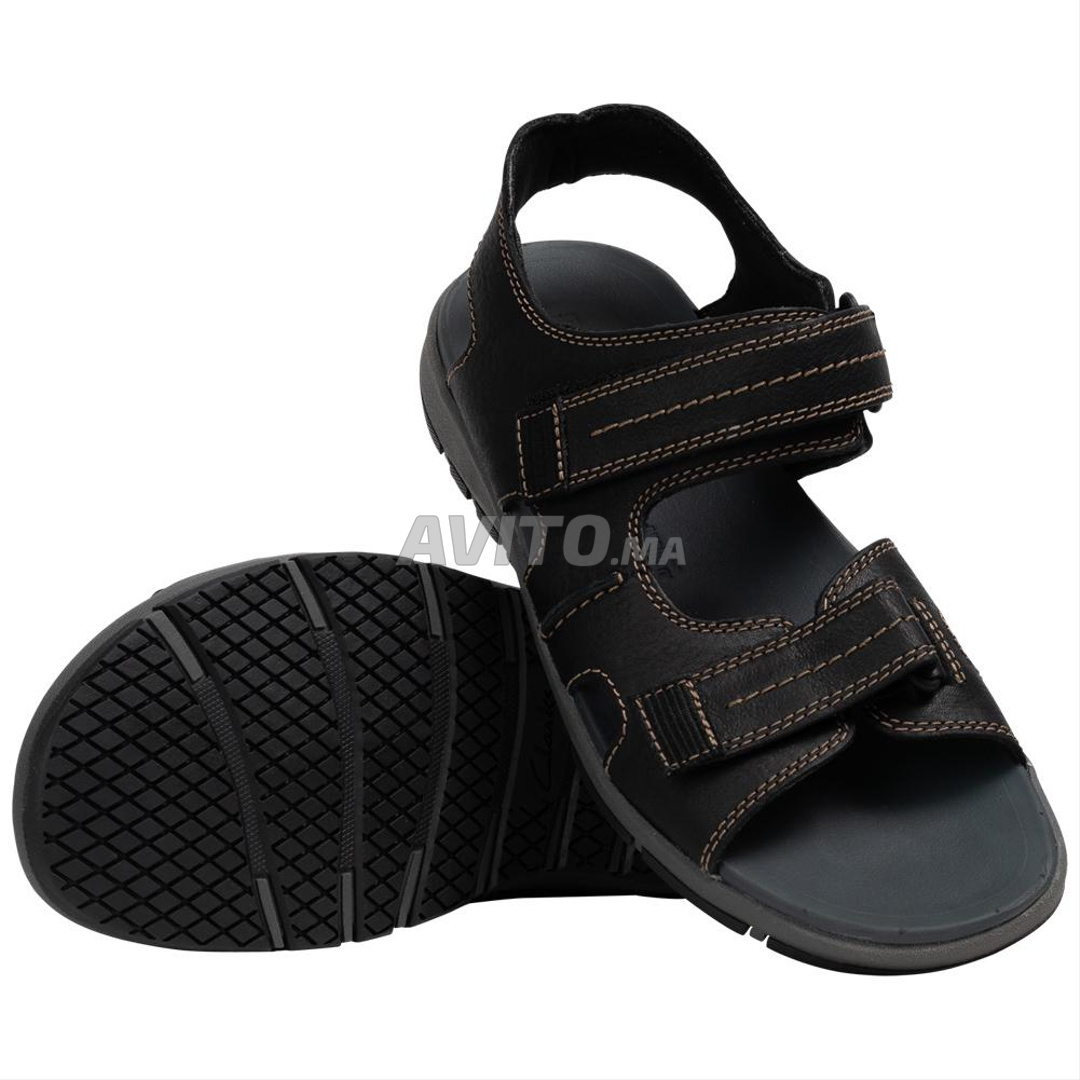 SANDALES PANTOUFLES HOMME Louis Vuitton en cuir Damier noir