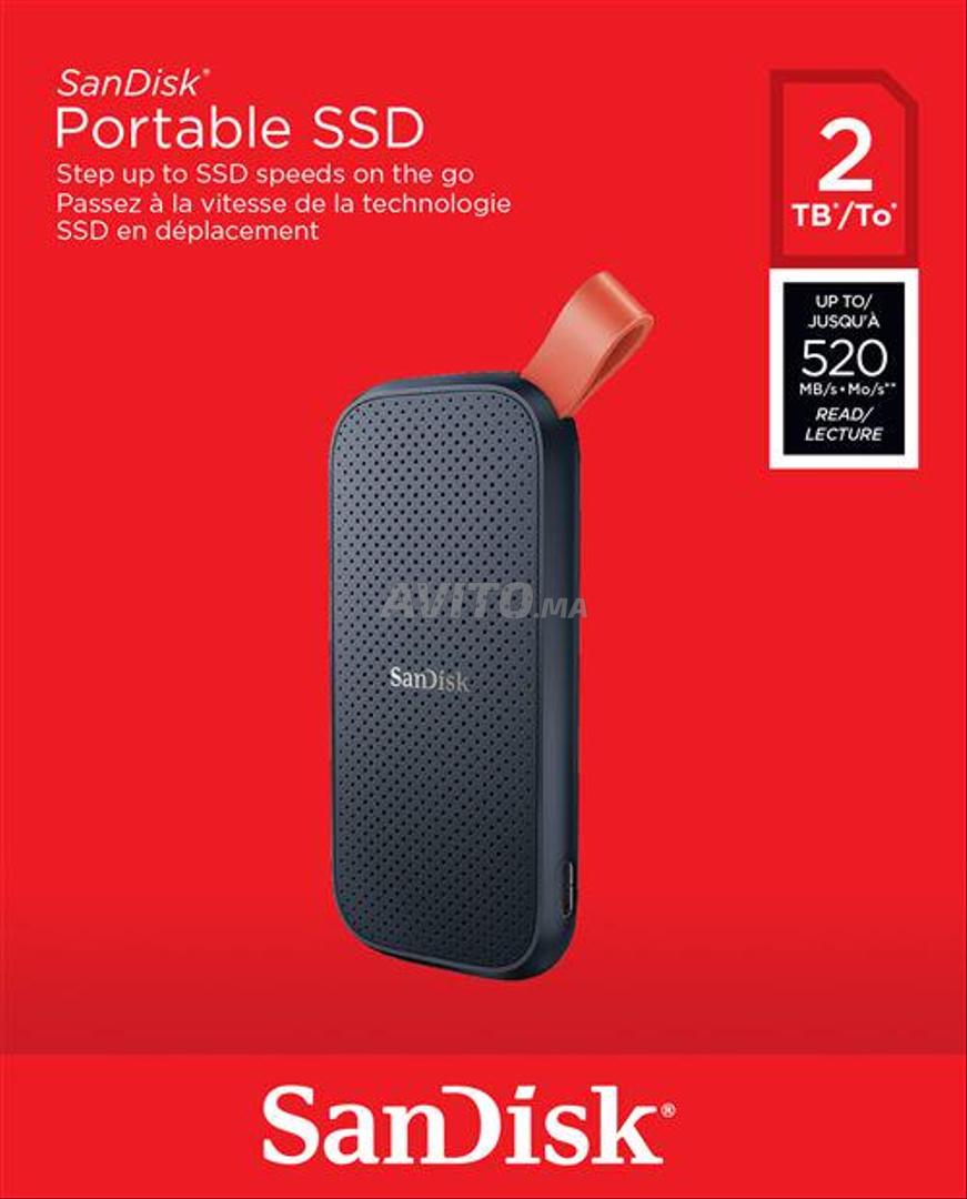 Disque SSD Externe SanDisk Extreme 2T Noir - SSD - Achat moins cher