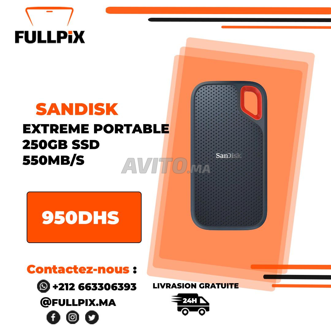 Disque dur portable SSD SanDisk PRO® V2 - 2 To (SDSSDE81-2T00-G25) prix  Maroc