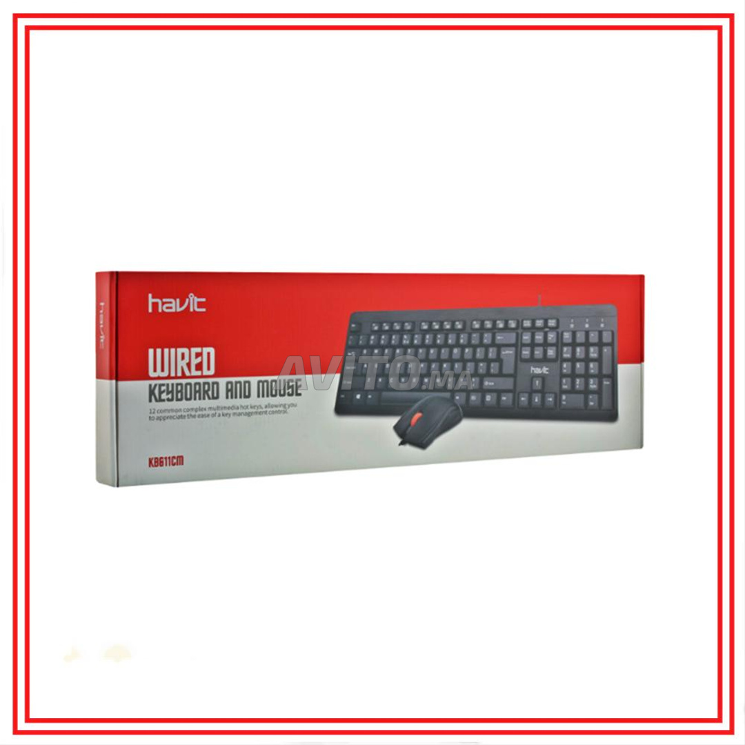 Clavier de jeu mécanique HAVIT et souris Combo Blue Maroc