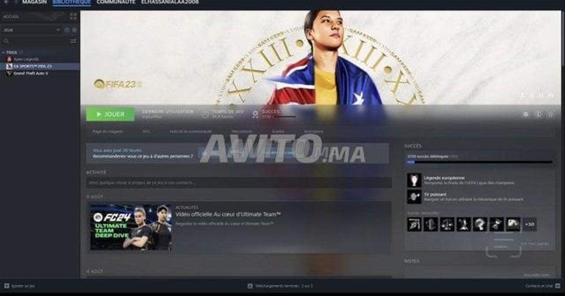 Compte steam FIFA 23 plus GTA 5 plus 45 dollars