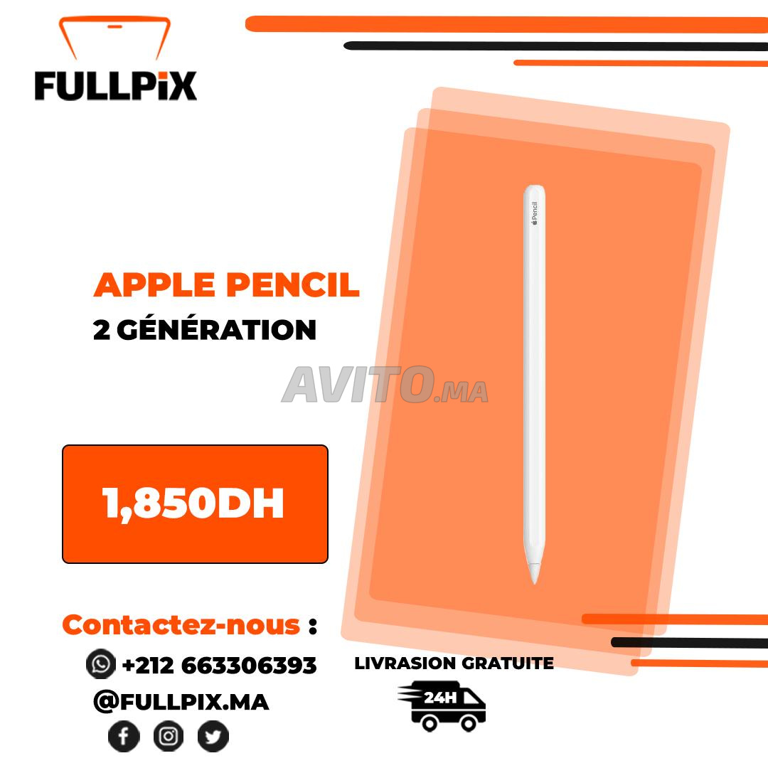 Apple Pencil (1ère génération) (SKU_964) (Neuf, 1 an de garantie)] ⎪1er  réseau de Revendeurs Agrées Apple au Maroc