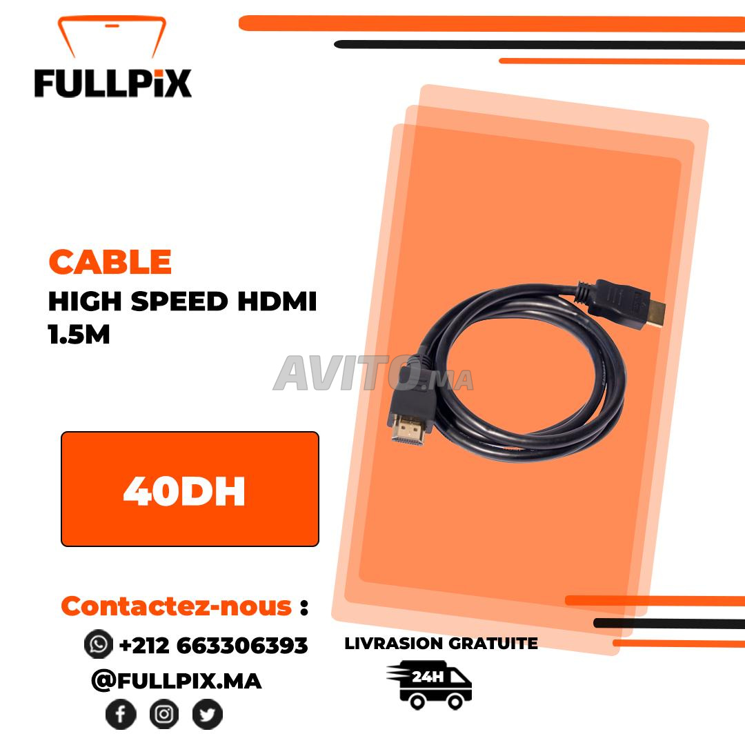 Câble HDMI pour PS4/PS5 * meilleur prix au Maroc