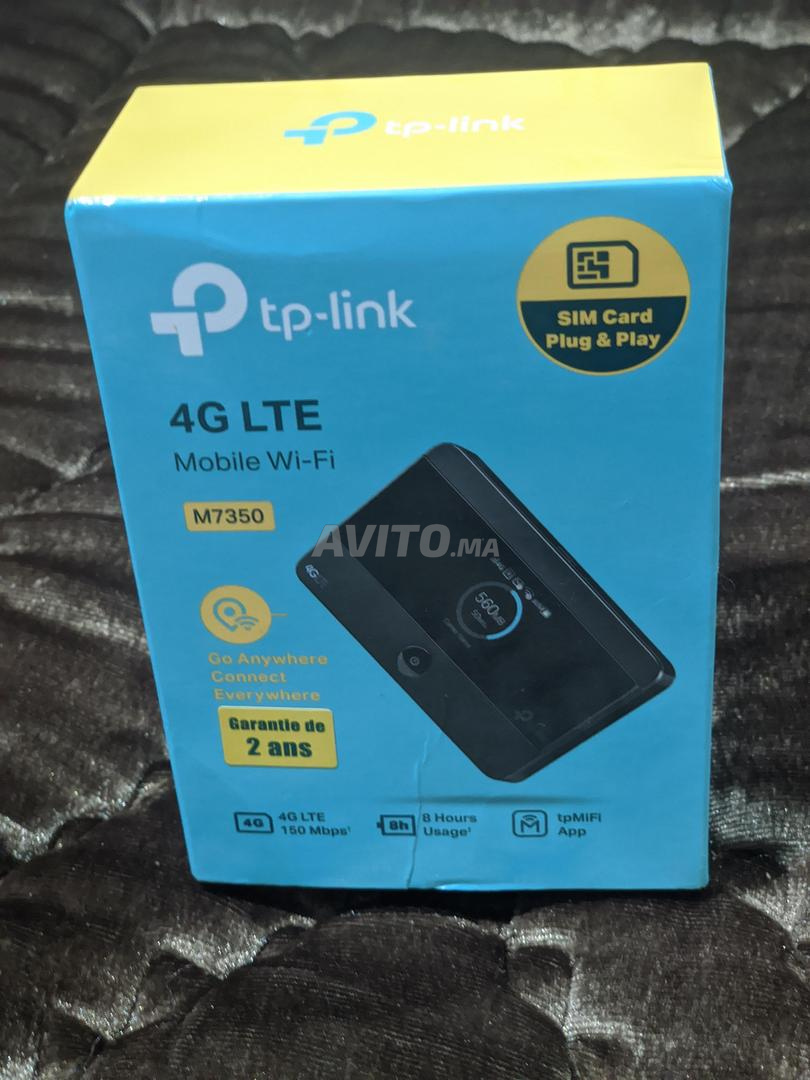 TP-Link Modem routeur 150Mbps M7350 4G LTE WiFi Mobile - Carte Sim IAM ,  Orange , INWI à prix pas cher