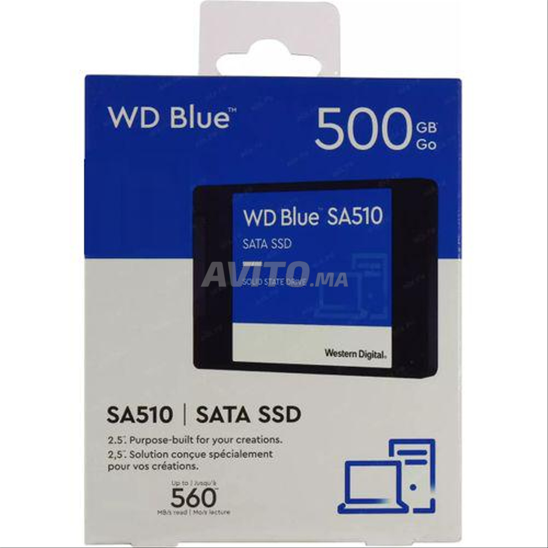 WD Disque Dur 500 Go SSD 2.5 550 Mo/s- Neuf à prix pas cher