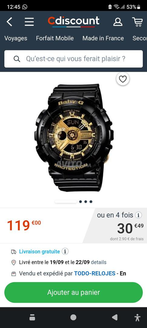 Montre g shock discount maroc