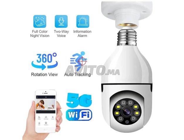 Ampoule Caméra WiFi 2MP 1080P / 360 / Night Vision