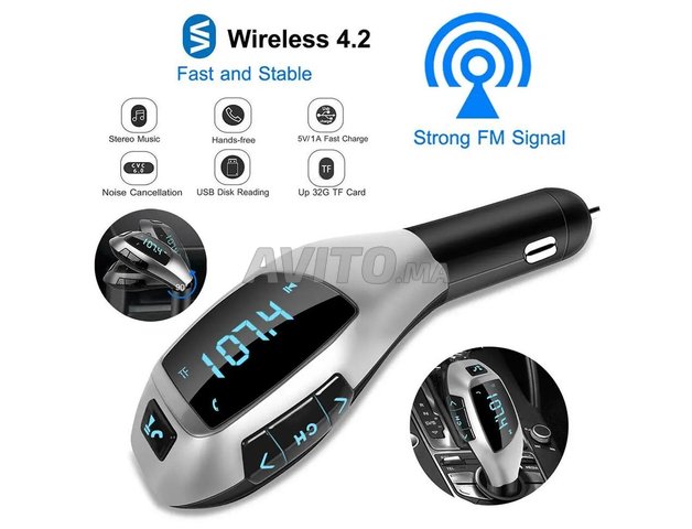 Transmetteur FM Bluetooth / Chargeur Rapide USB 