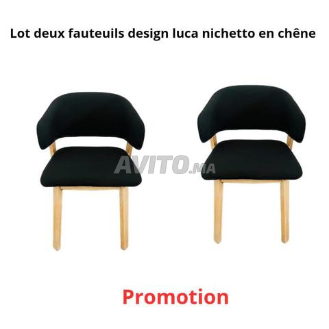 مجموعة من كراسي تصميم لوكا نيكيتو من خشب البلوط