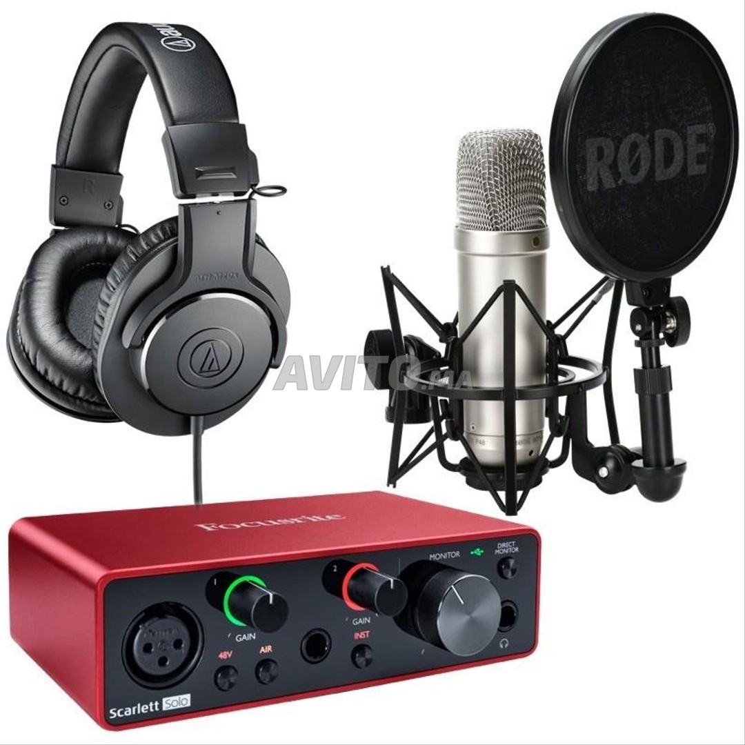 Pack Podcast SM7b + Scarlett Solo G3 + câble XLR + Casque