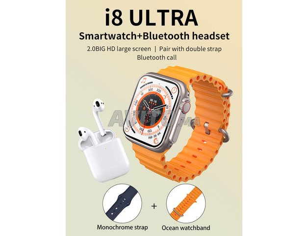 2 en 1 Smartwatch ultra 8 avec Écouteur sans fil