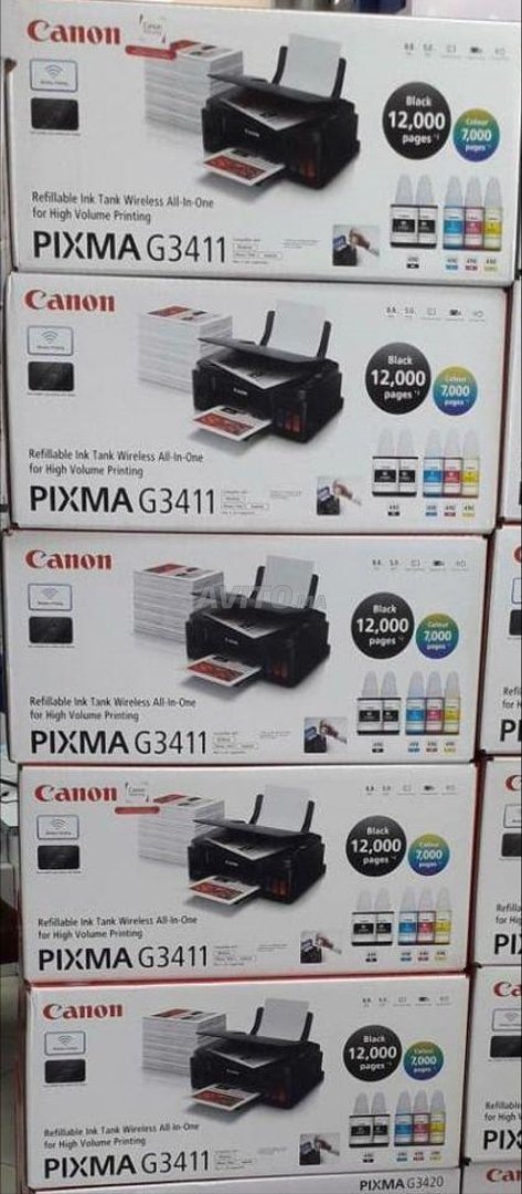 Canon Imprimante Multifonction G3411 Wifi 12000 pages Noir 7000