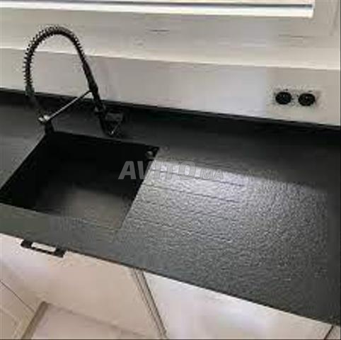 Noir flammé pour plan cuisine et bordures piscine - 2