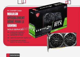 GPU ** MSI RTX 3050 VENTUS 2X XS 8 Go OC GDDR6 