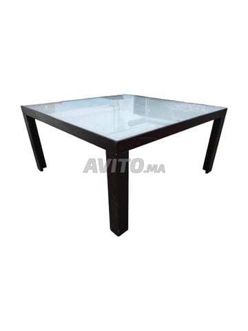  Table de réunion bois & verre Macé 150x150cm