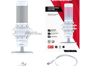  HyperX QuadCast S Blanc Microphone