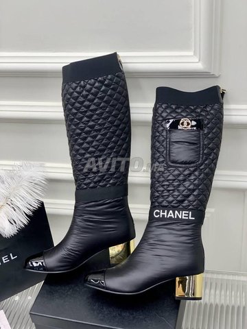 Des Bottes En Vrai Cuir Chanel Femme Chaussures Casablanca