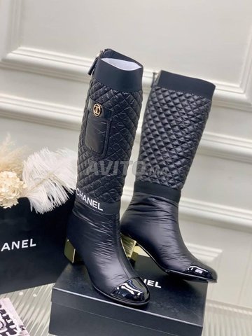 Des Bottes En Vrai Cuir Chanel Femme Chaussures Casablanca