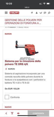 Sistema per la rimozione della polvere TE DRS-4-A - Gestione delle