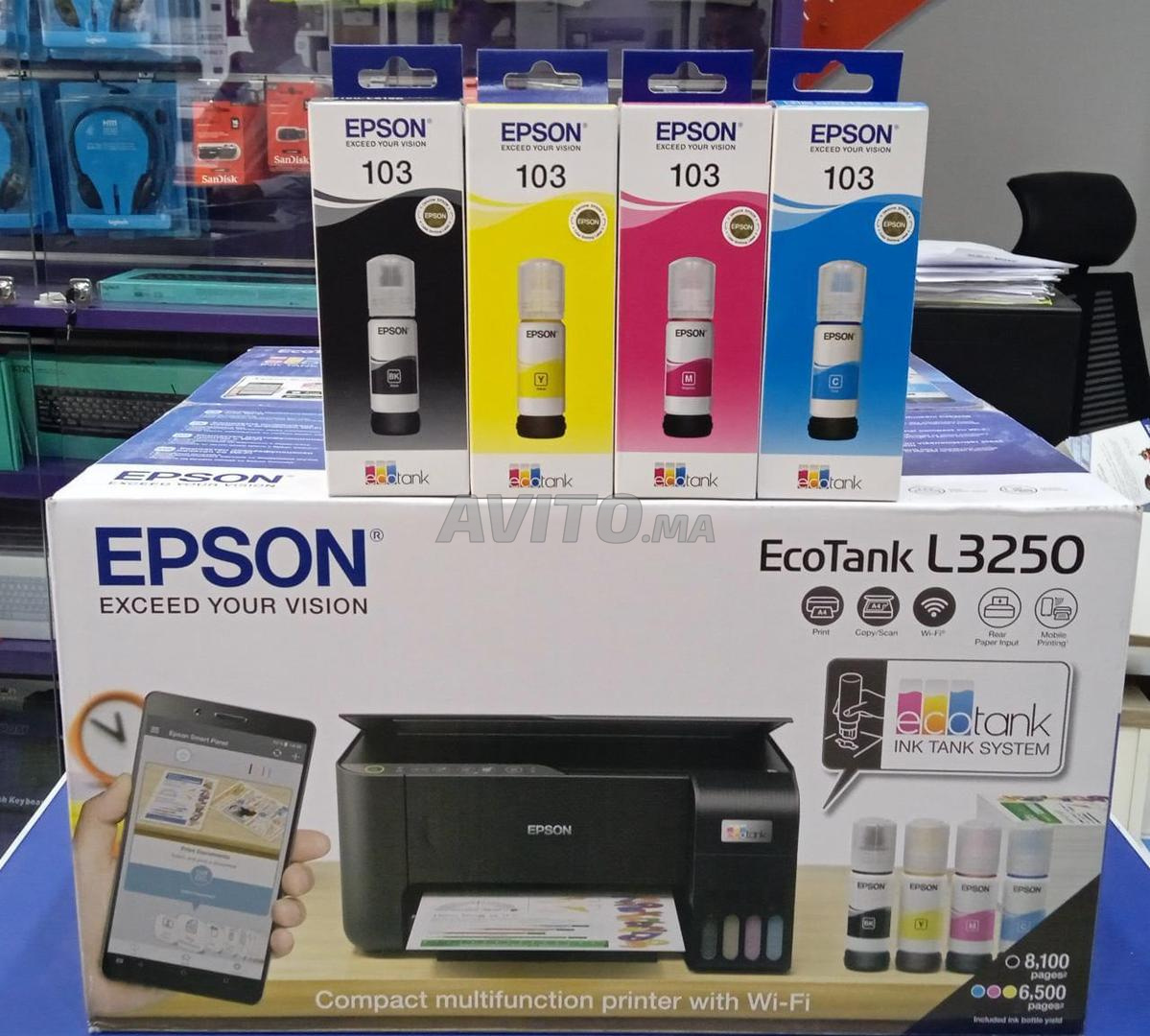 Acheter Imprimante Avec Réservoir D'encre Epson EcoTank L3251 (C11CJ67409)  - د.م. 1.899,00 - Maroc