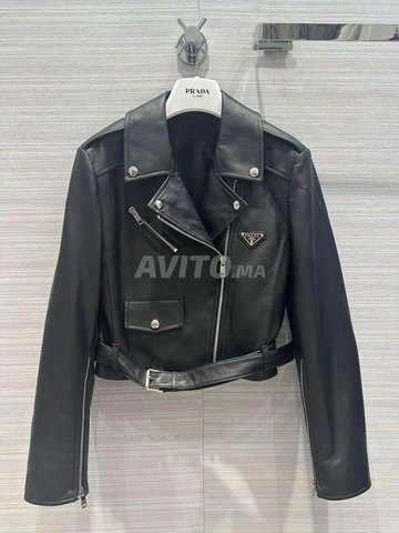 Veste en Vrai Cuir Prada pour Femme 