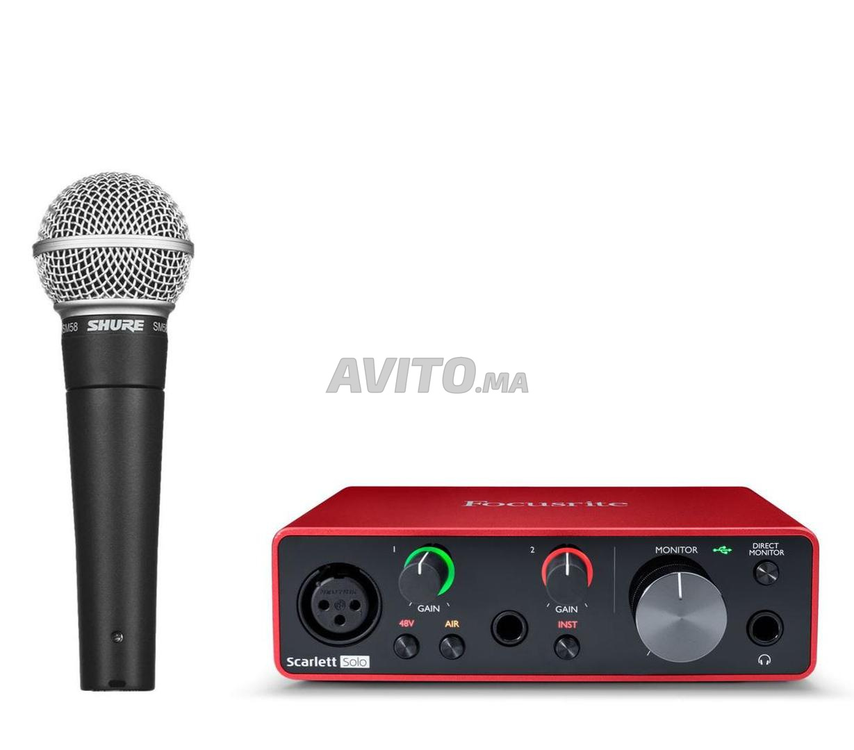 Pack Studio Focusrite Scarlett Solo Studio Carte son + Casque + micro