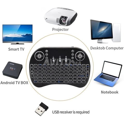 Mini clavier sans fil avec pour tv box smart tv pc