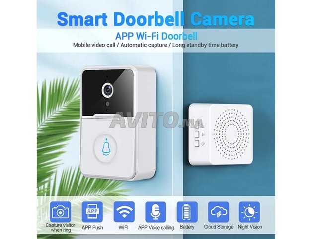 Caméra de sonnette M8 1080p audio bidirectionnel