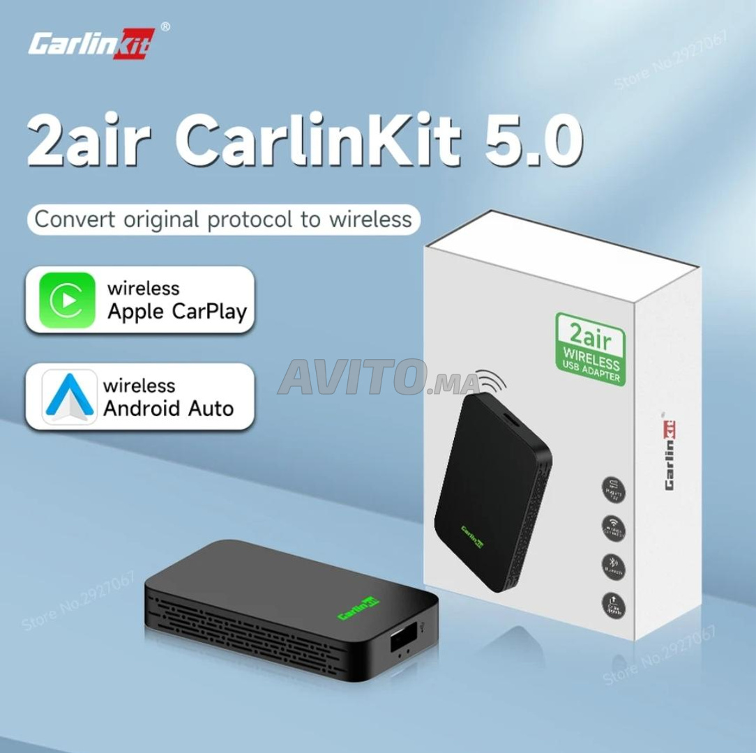 CarlinKit 5.0 Sans Fil CarPlay 2023 Apple-Wireless Maroc