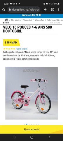 Velo btwin 22 discount pouces