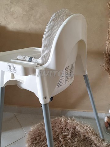 ANTILOP Structure chaise haute+tablette, blanc/couleur argent - IKEA