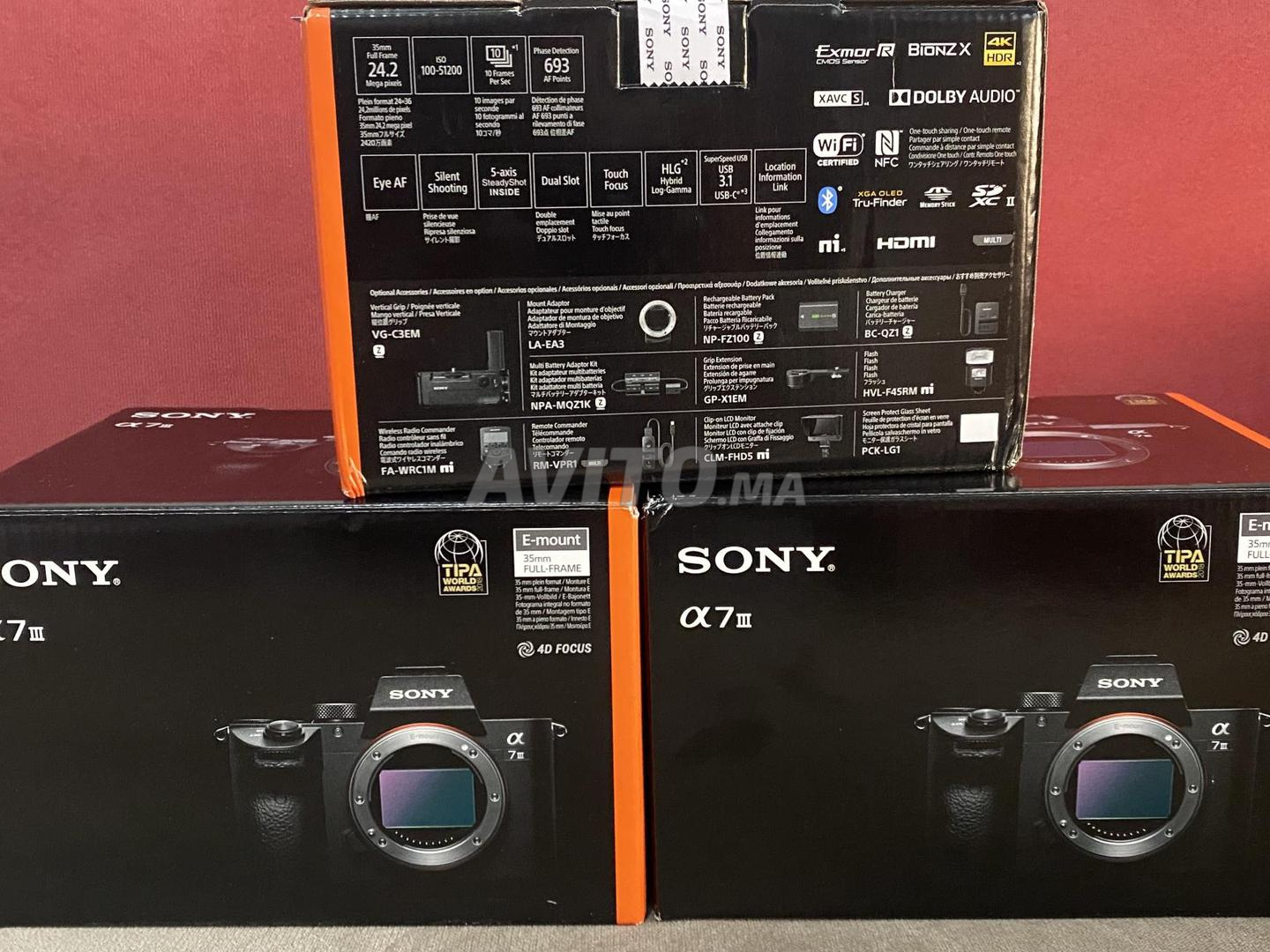 Appareil photo sans miroir format plein Sony a7III Maroc