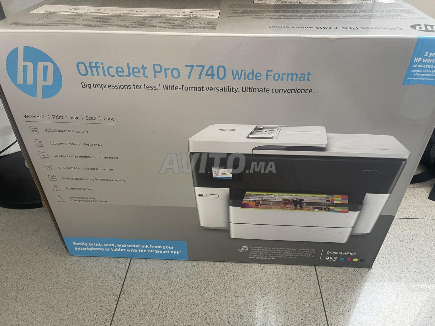 Imprimante A4/A3 HP OFFICEJET PRO 7740