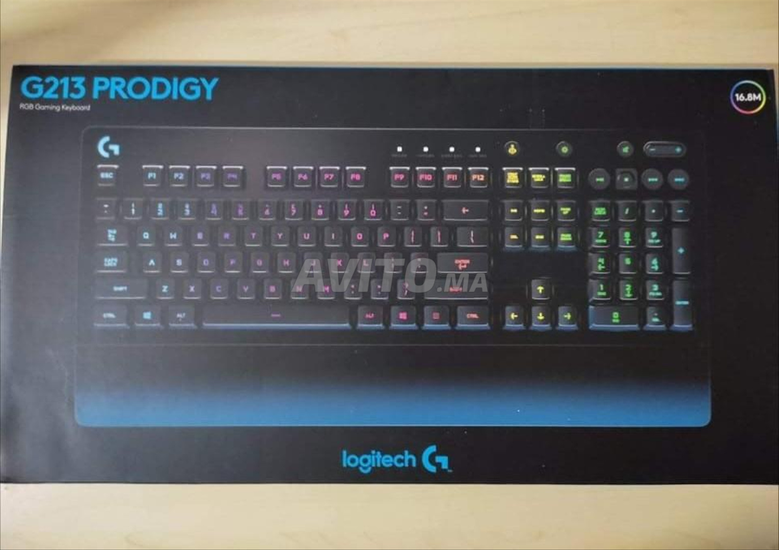 Logitech G213 Prodigy RGB (AZERTY, Français) Claviers Logitech Maroc