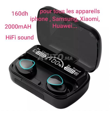 Ecouteur Airpods M10 TWS couleur noir prix maroc