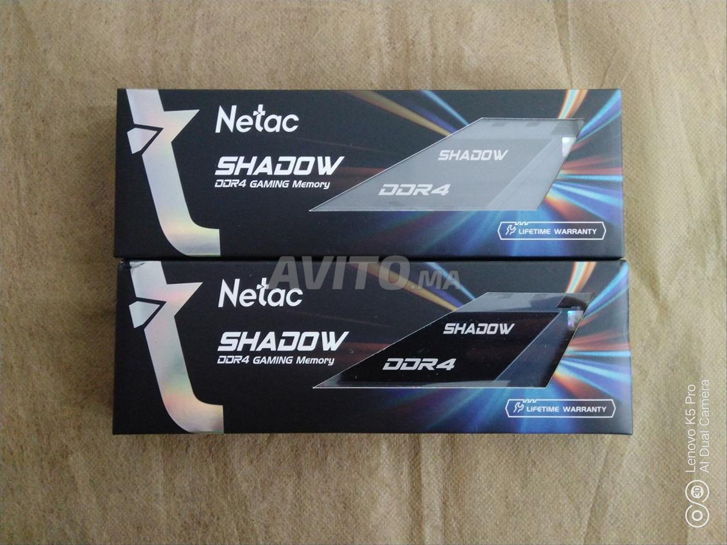 Netac Shadow RAM DDR4 8Go 2666MHz Cl19 Mémoire de Bureau Haute