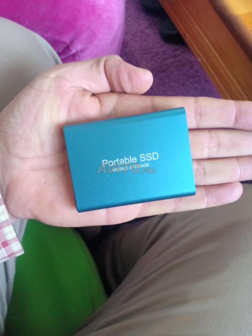 Disque Dur Externe Mini SSD Portable 2TB 2To Stockage Bleu avec