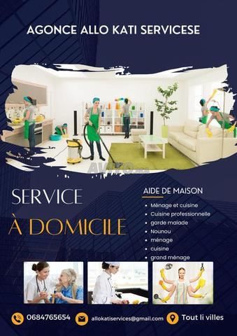 Femme de cuisine et ménage, nounou garde malade