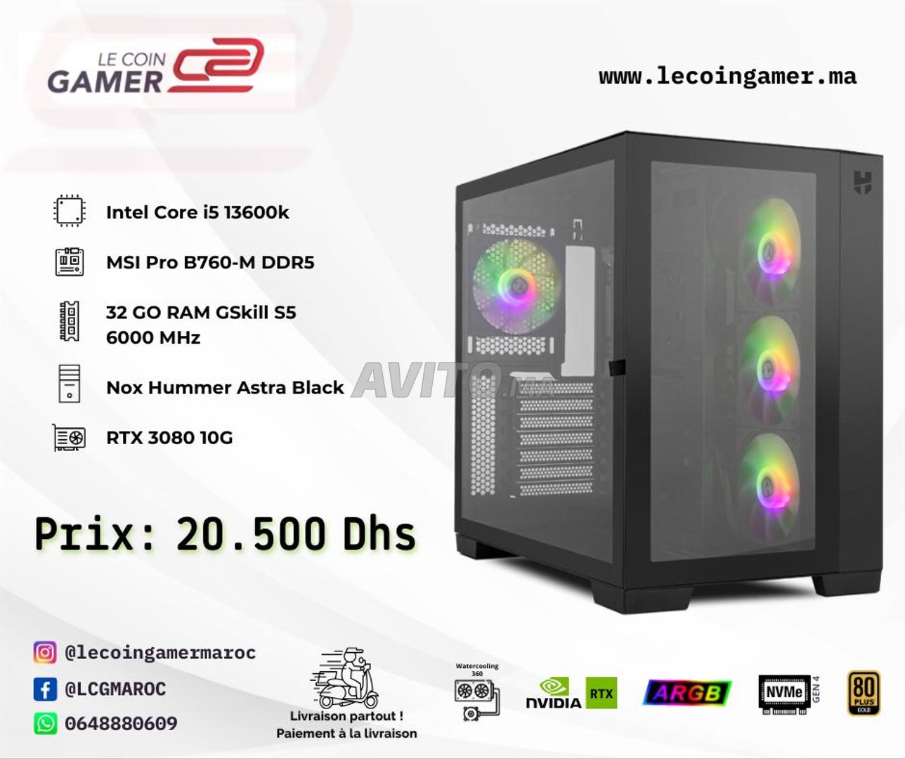 Pc Gamer I5-13600K Prix Maroc - Setup Game
