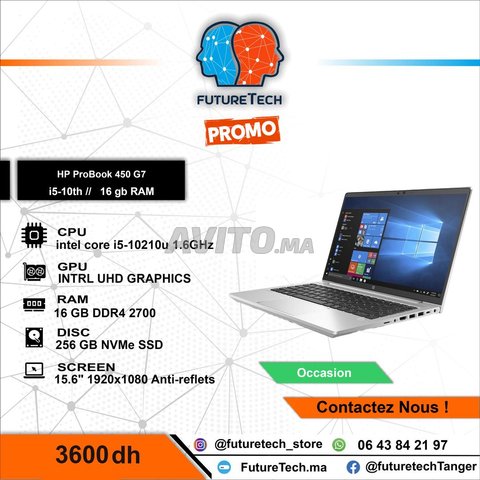 HP Probook 450 G7 i5-10th / 16 Ram / 256 ssd