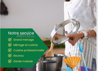 Ménage et cuisine nounou garde malade